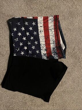Born Primitive Patriotic Flag Active Shorts - Black, Red & Blue